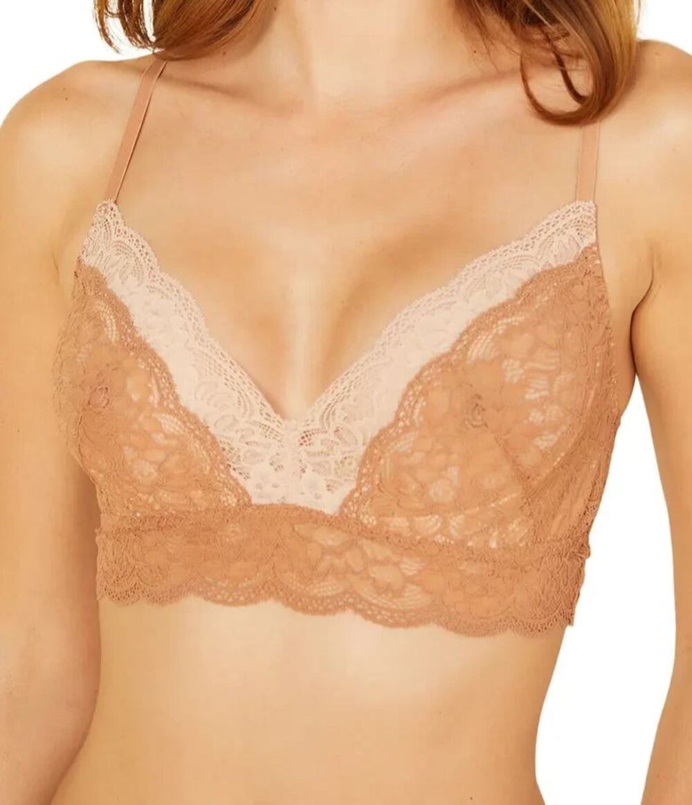 Cosabella Tosca Sweetie Lace Bralette Medium Nude Sheer Wireless Lingerie Bra